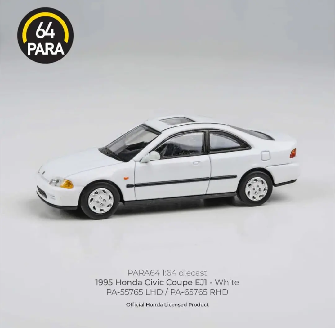PARA-64 1995 HONDA CIVIC COUPE EJI WHITE 1/64 - Image 3