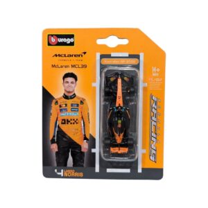 Bburago F1 McLaren F1 MCL39 2025#4 Lando Norris 1:64 Scale Diecast Model Car Detailed Replica Formula 1 Racing Car Official McLaren Colours Collector's Blister Pack