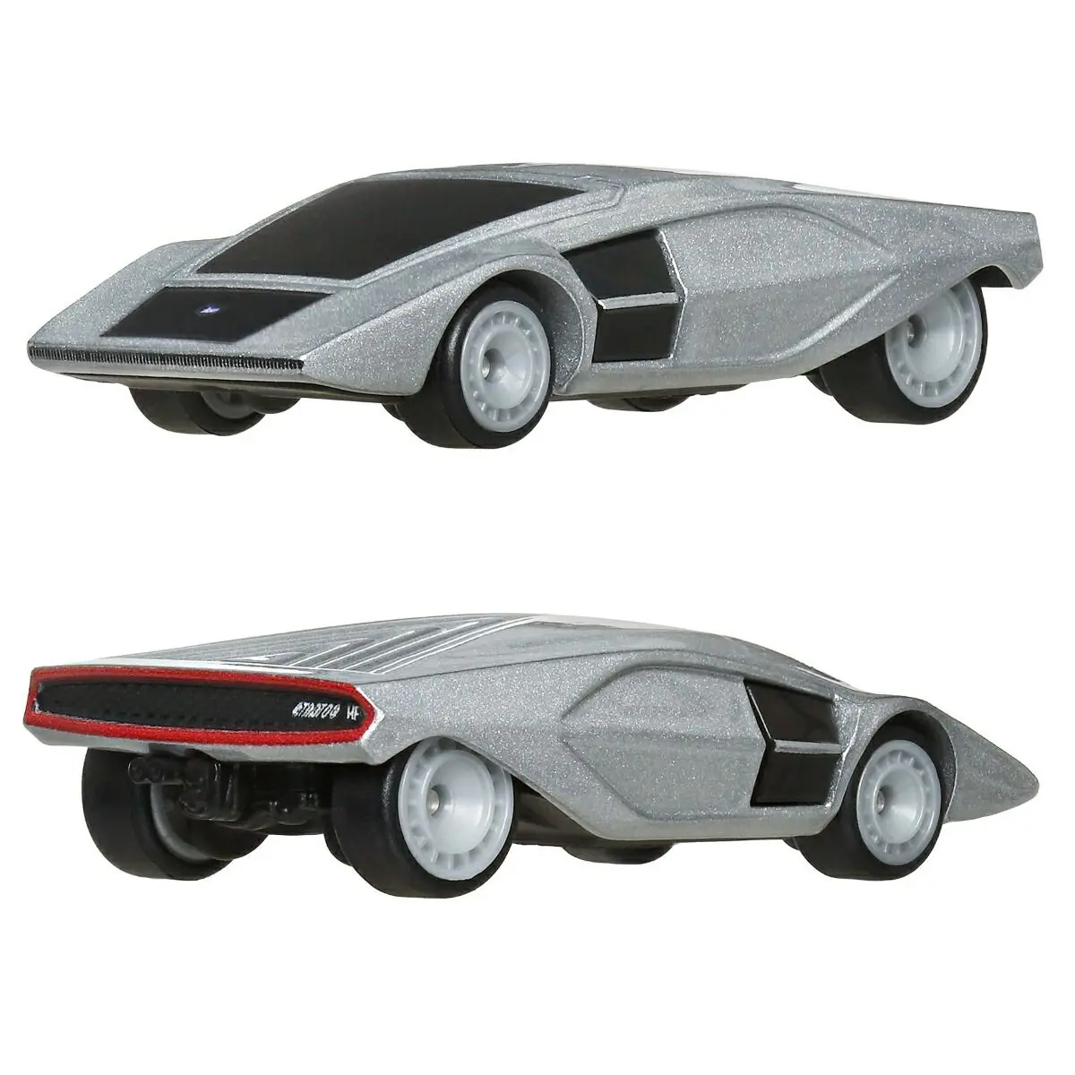 Hot Wheels Premium 2-Pack: Lamborghini Countach LP5000 QV in red and Lancia Stratos Zero in silver with Real Riders, metal body and base plate. The whole in a large blister pack. Scale 1:64 - Image 2