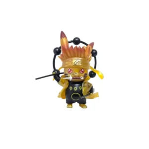 Pikachu action figure cosplaying Uzumaki Naruto