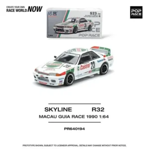 SKYLINE R32 MACAU GUIA RACE 1990 1:64 SCALE POP RACE